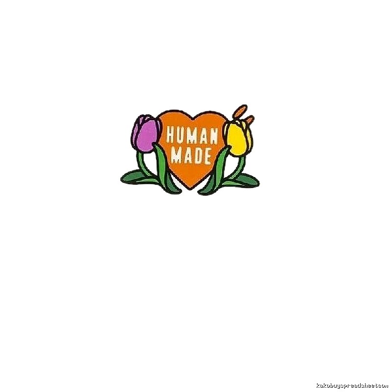 HUMAN MADE Heart Tulip Japanese Streetwear Off-white T-shirt