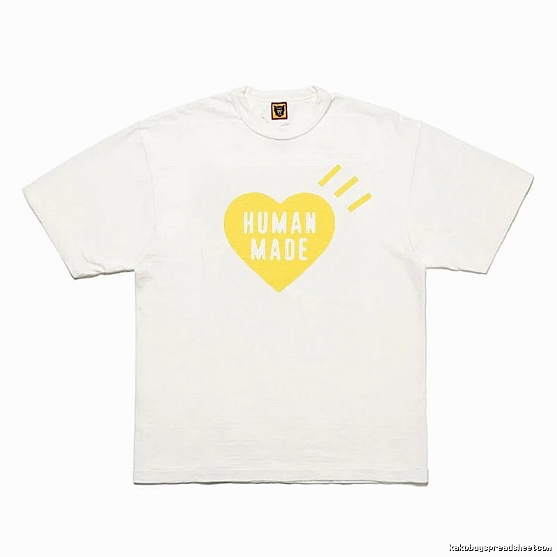Human Made Monogram Heart logo T-shirt Black Green Human for Layered Styling