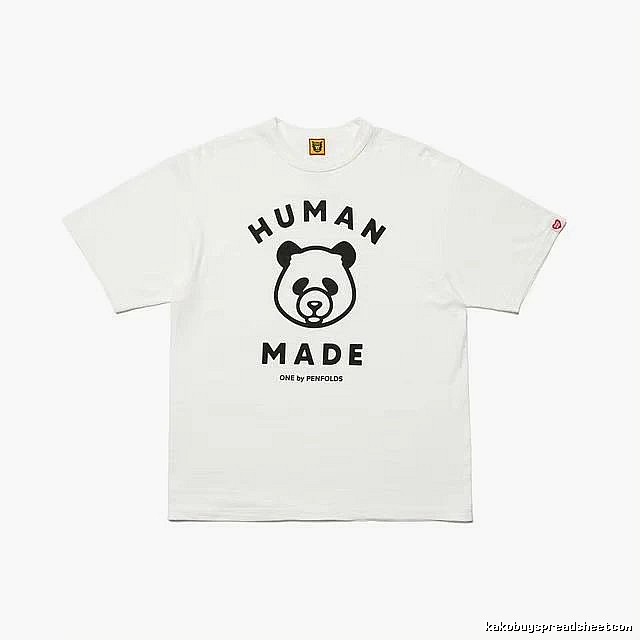 HUMAN MADE Panda Print Japanese Streetwear White Short Sleeve T-Shirt