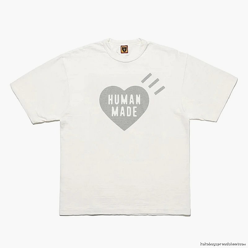 Human Made Statement Heart logo T-shirt Black Green Human for Easy Pairing