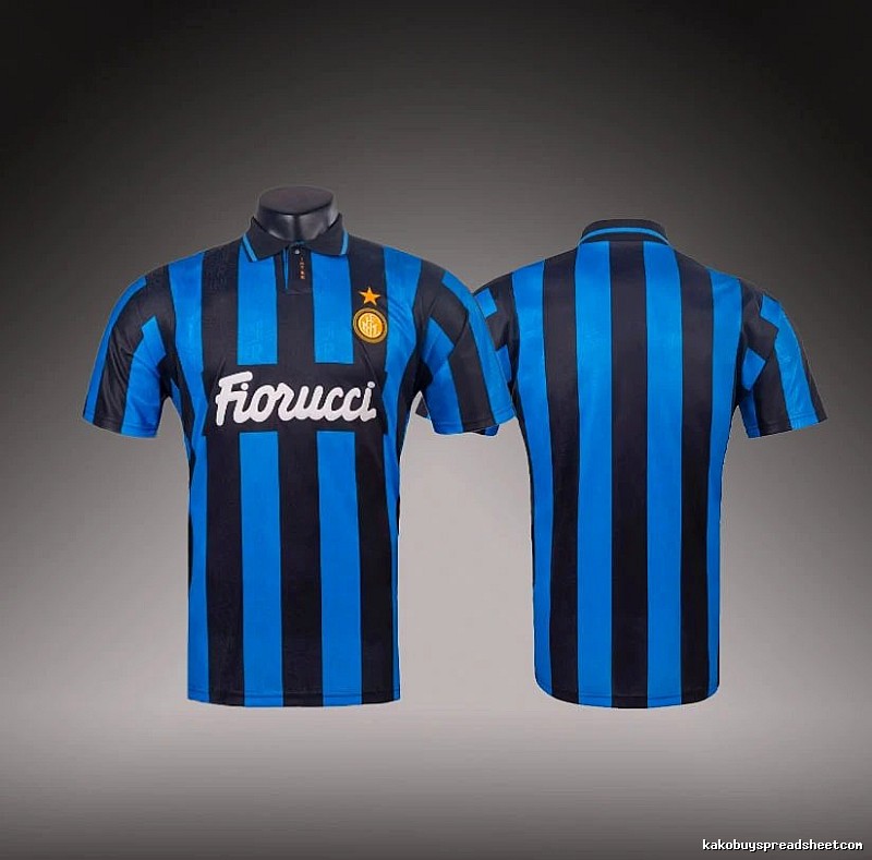 Inter Milan Daily Brehme #3 soccer jersey Blue Black Striped for City Outfits