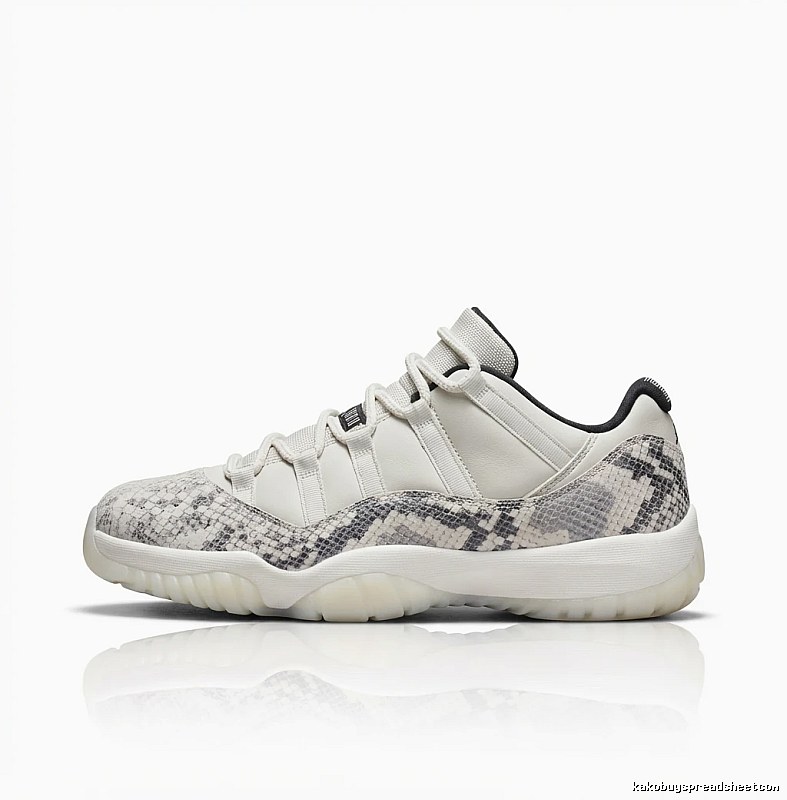 Jordan 11 Snake Print Fashionable Athletic Shoes