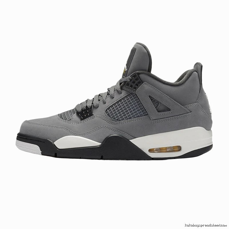 Jordan 4 Grey-Black Trendy Sneakers