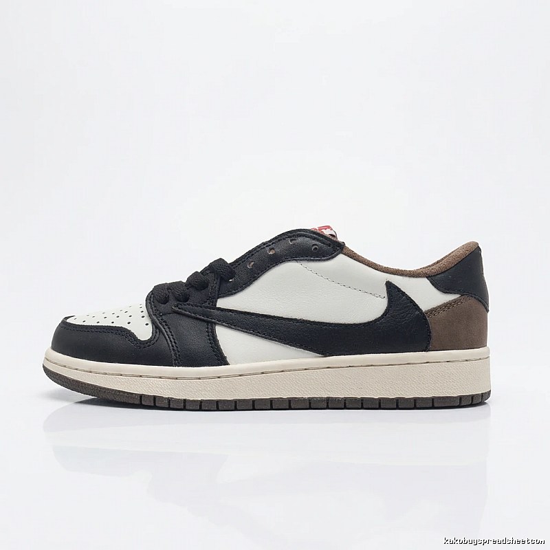 Jordan AJ1 Retro Style Black, White and Brown Shoes