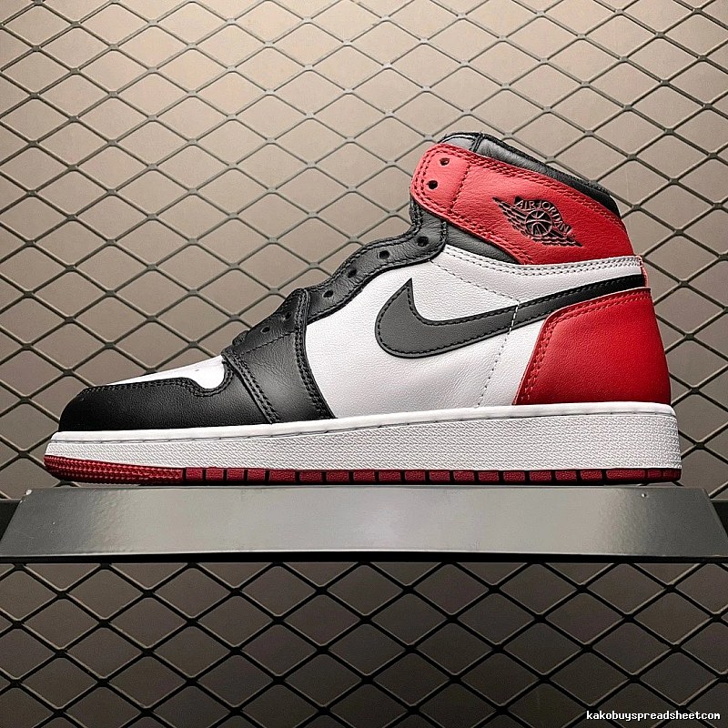 Jordan Black, White and Red Basketball High-Tops Defined by Sculpted Sole