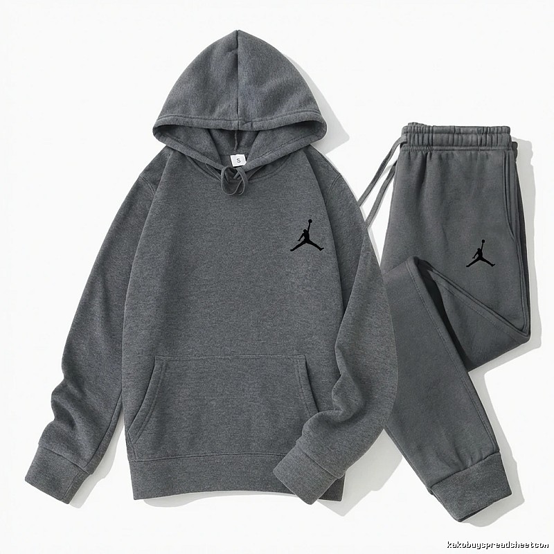 Jordan sports and leisure style gray suit set