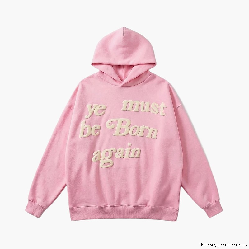 Kanye's Rebirth Series Pink Trendy Hoodie