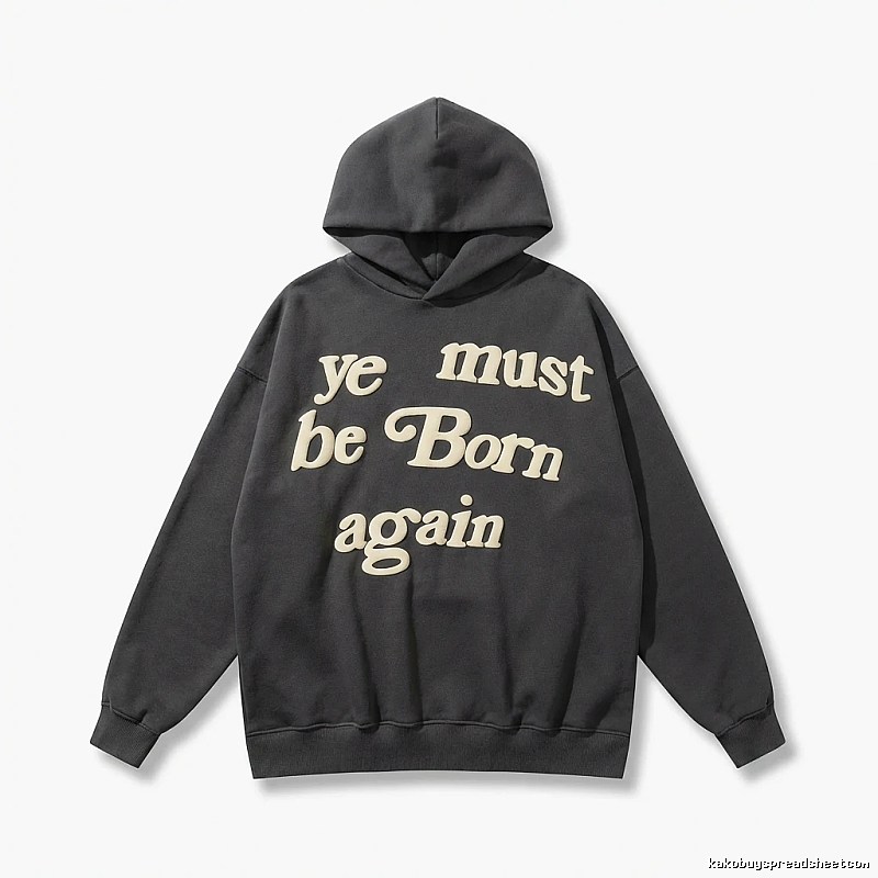 Kanye's retro-style black hoodie