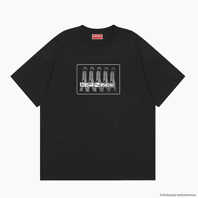 KENZO Character Print Street Style Black T-Shirt