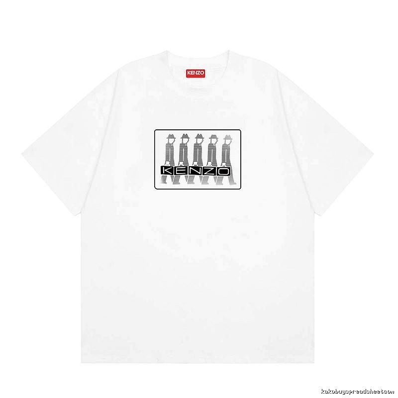 KENZO Character Print Street Style White T-Shirt