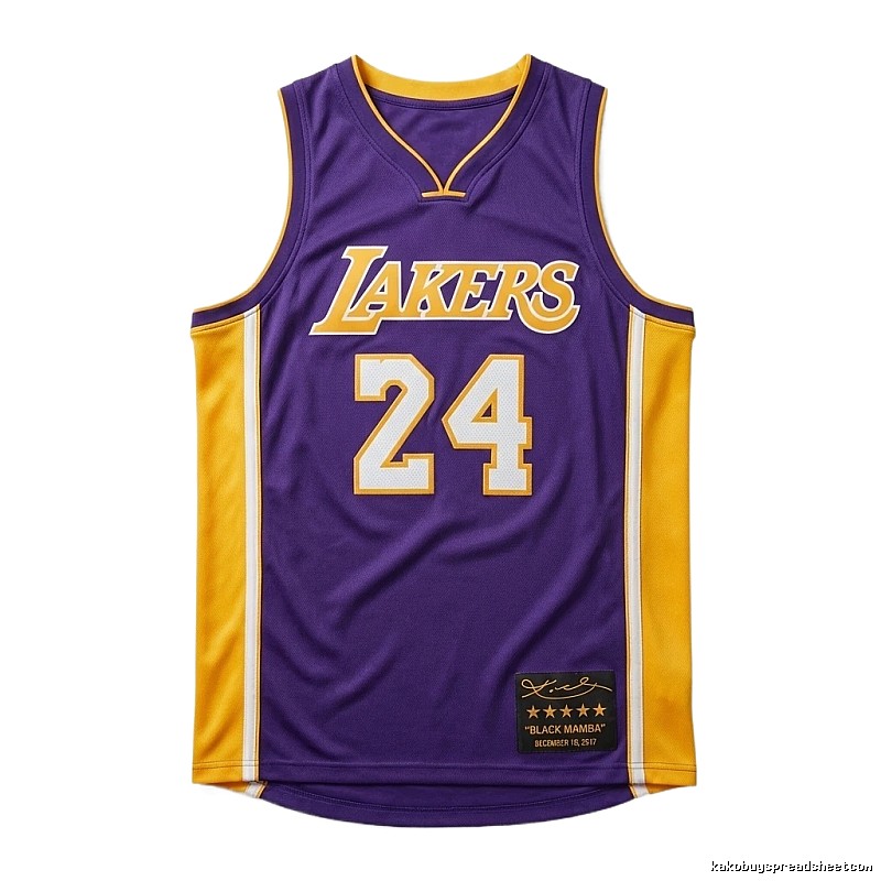 Kobe Lakers No. 24 basketball jersey
