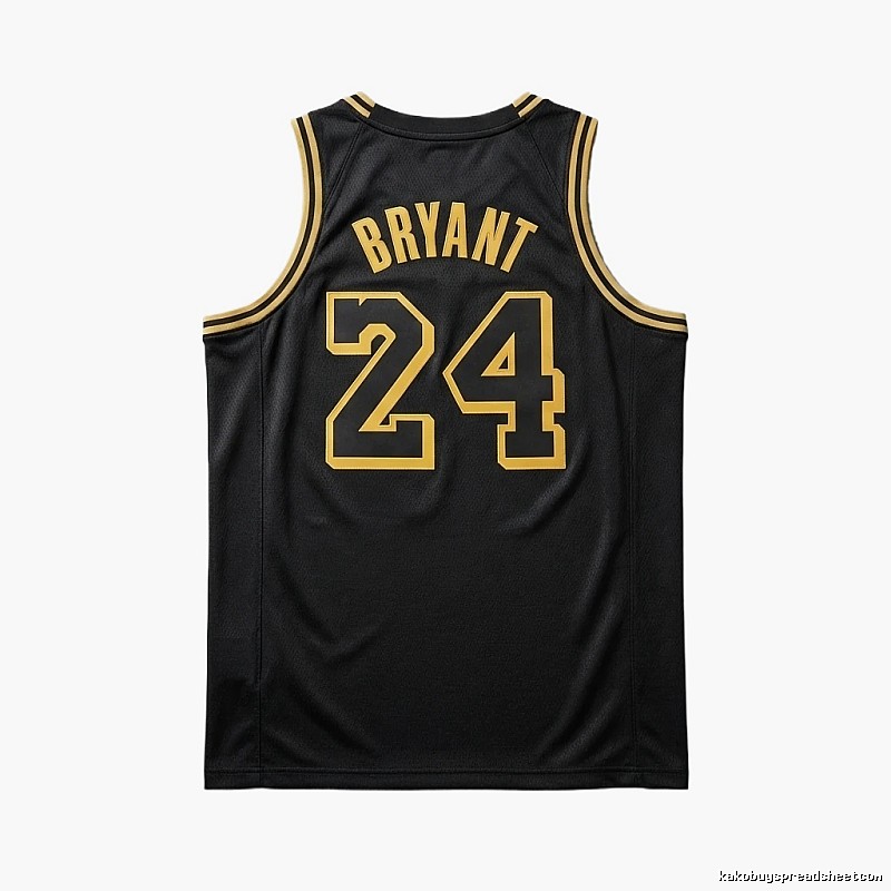 Kobe No.24 black and yellow basketball vest