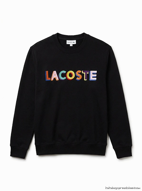 Lacoste Colorful Letter Style Black Sweatshirt