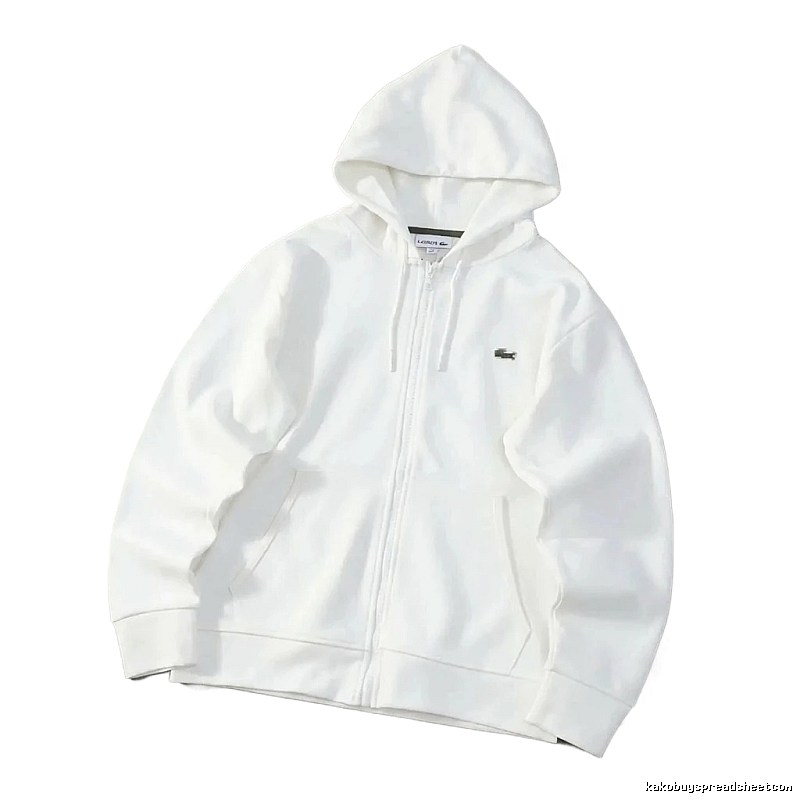 Lacoste simple-style white hoodie