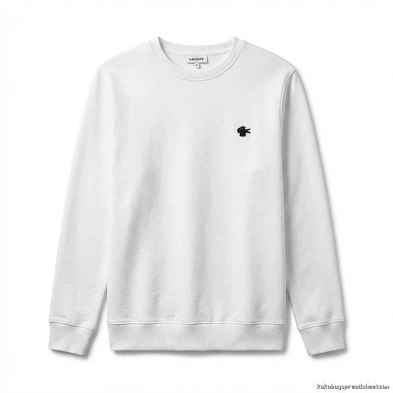 Lacoste simple style white sweatshirt