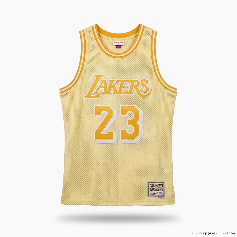 LBJ Lakers retro yellow jersey
