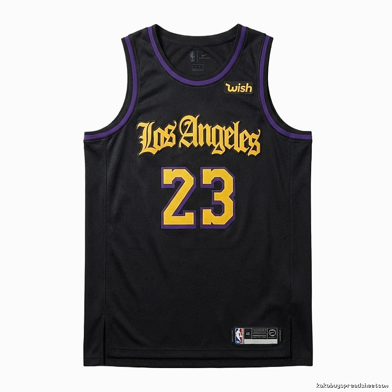 LBJ No.23 black-purple basketball jersey
