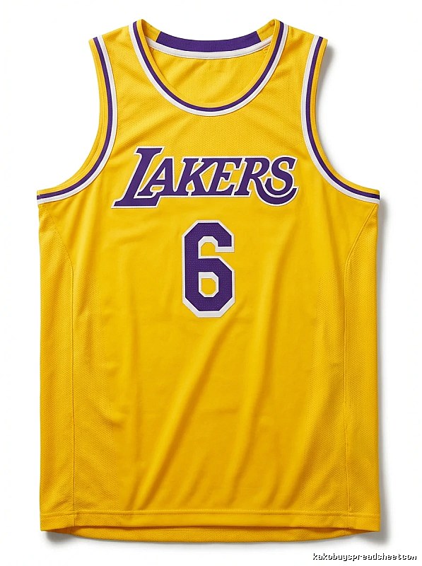 LBJ's No. 6 yellow jersey of the Lakers.