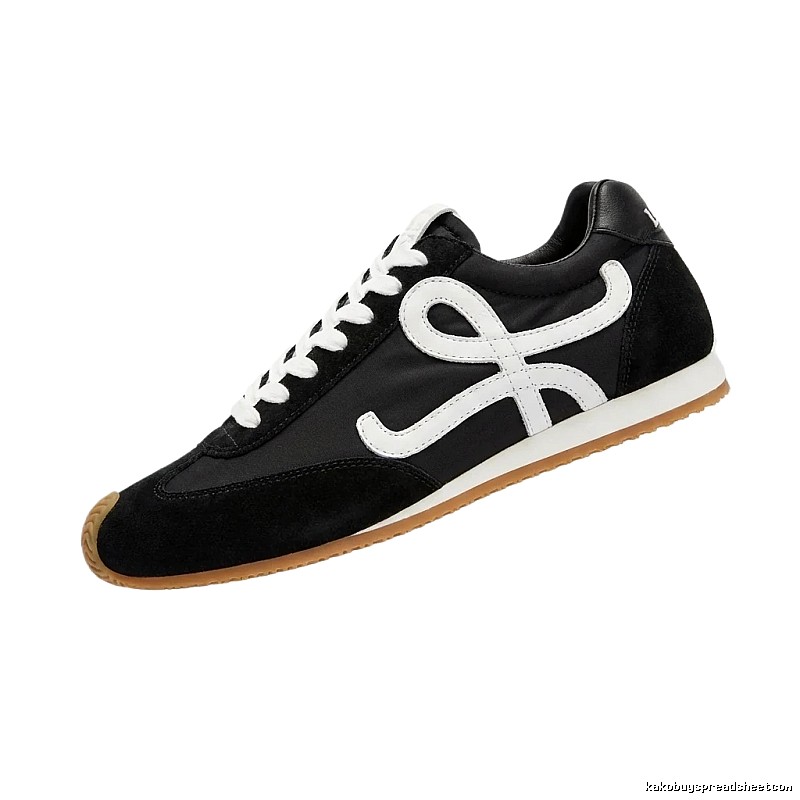 LOEWE black retro - style sports shoes