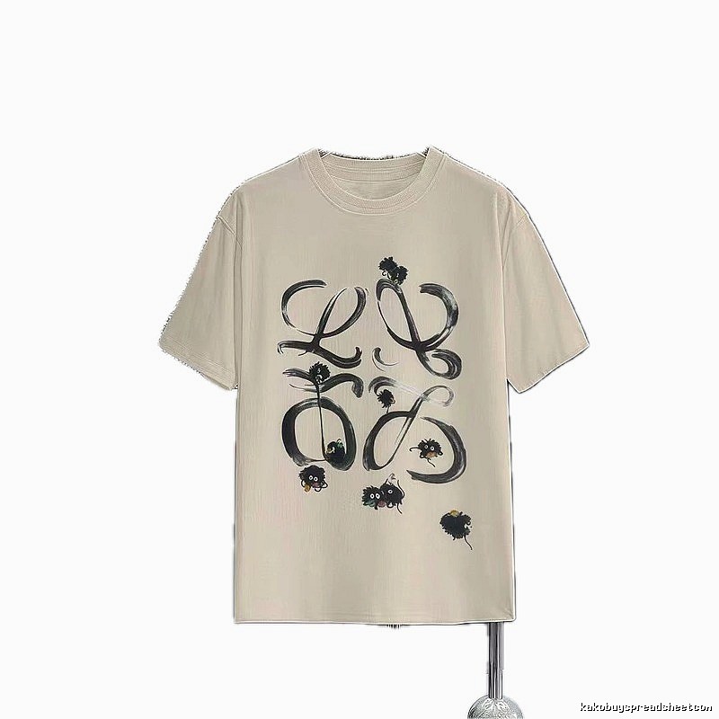 LOEWE x My Neighbor Totoro Co-branded Casual Style Apricot Beige Short-sleeve T-shirt