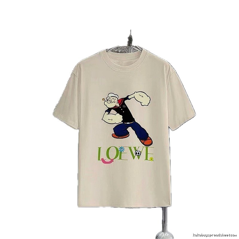 LOEWE x Popeye Co-branded Off-white Casual T-Shirt