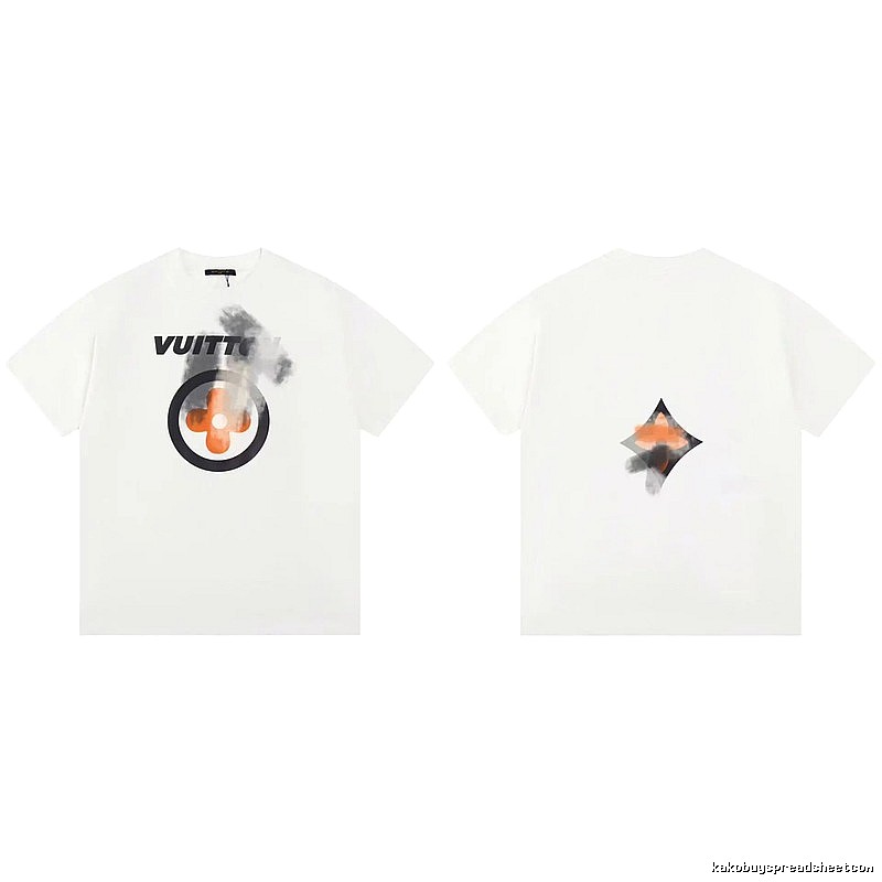 Louis Vuitton Blurred Monogram Trendy & Cool White T-Shirt