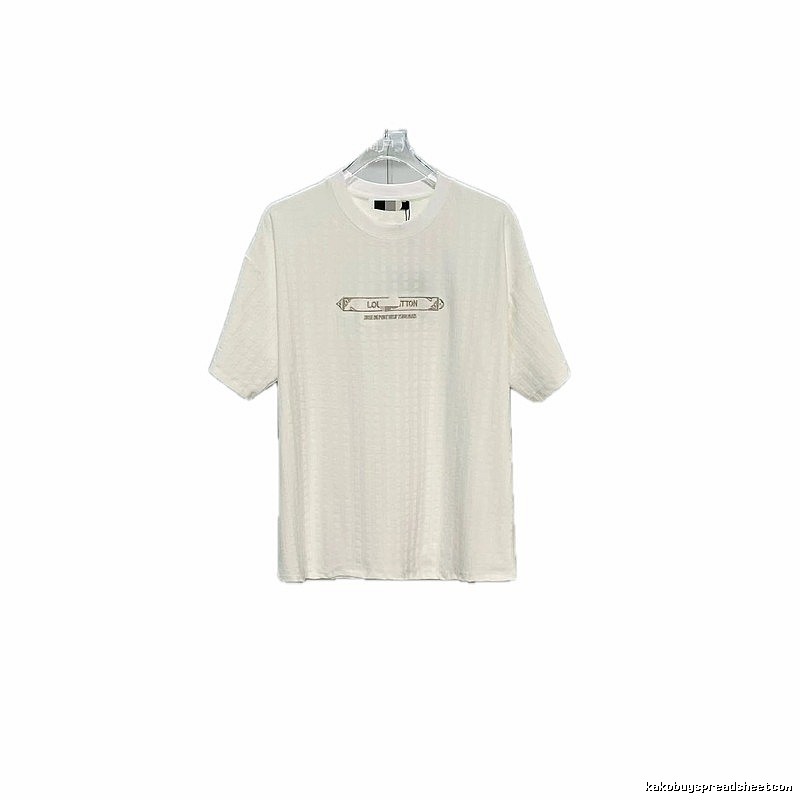 Louis Vuitton Embroidered Casual Style White Short-sleeve T-shirt