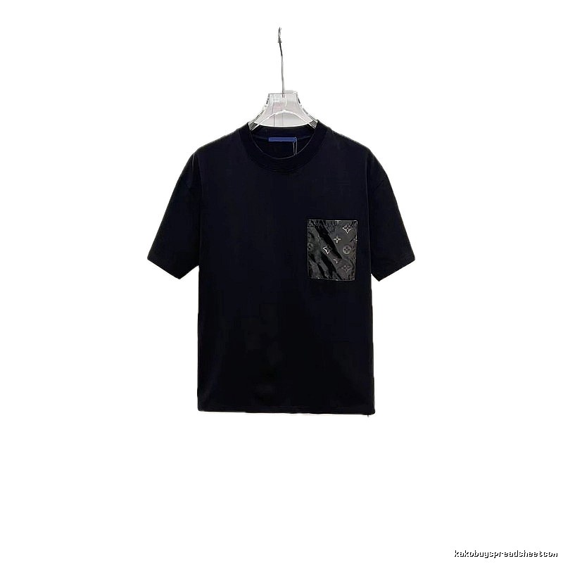 Louis Vuitton Monogram Casual Style Black T-Shirt