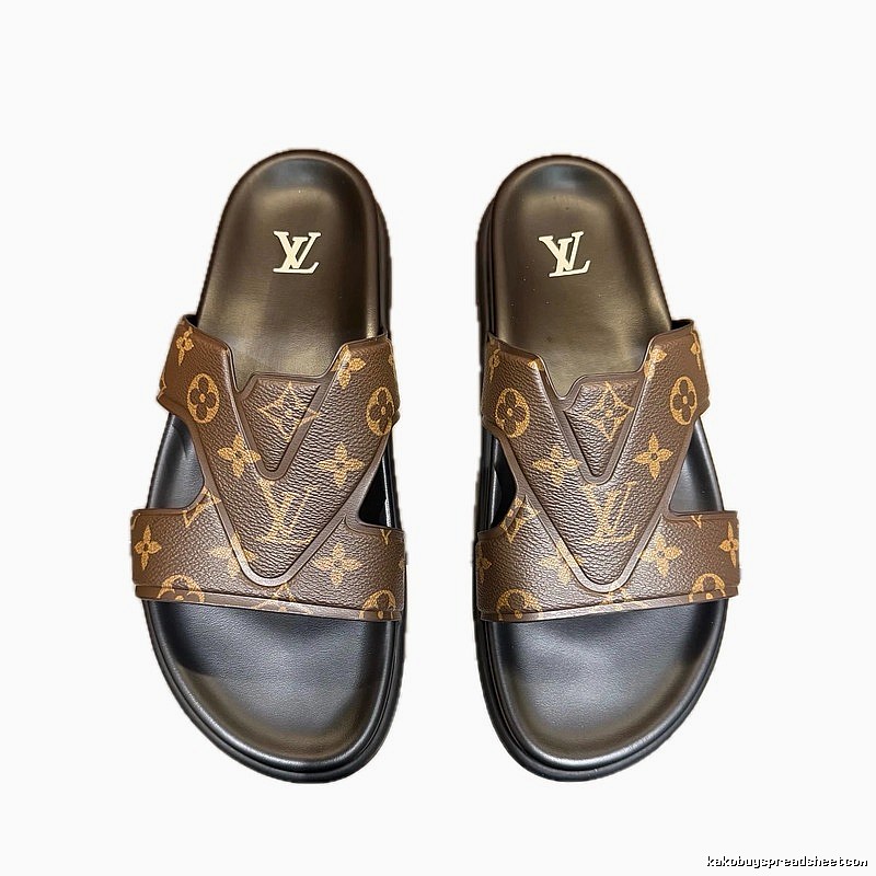 Louis Vuitton Monogram Light Luxury Style Brown Slippers