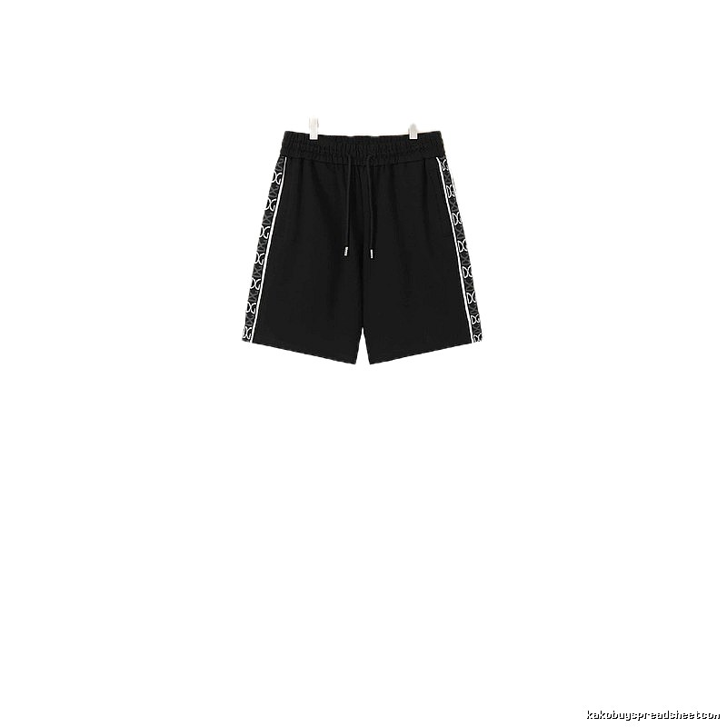 Louis Vuitton Side-Printed Casual Black Shorts