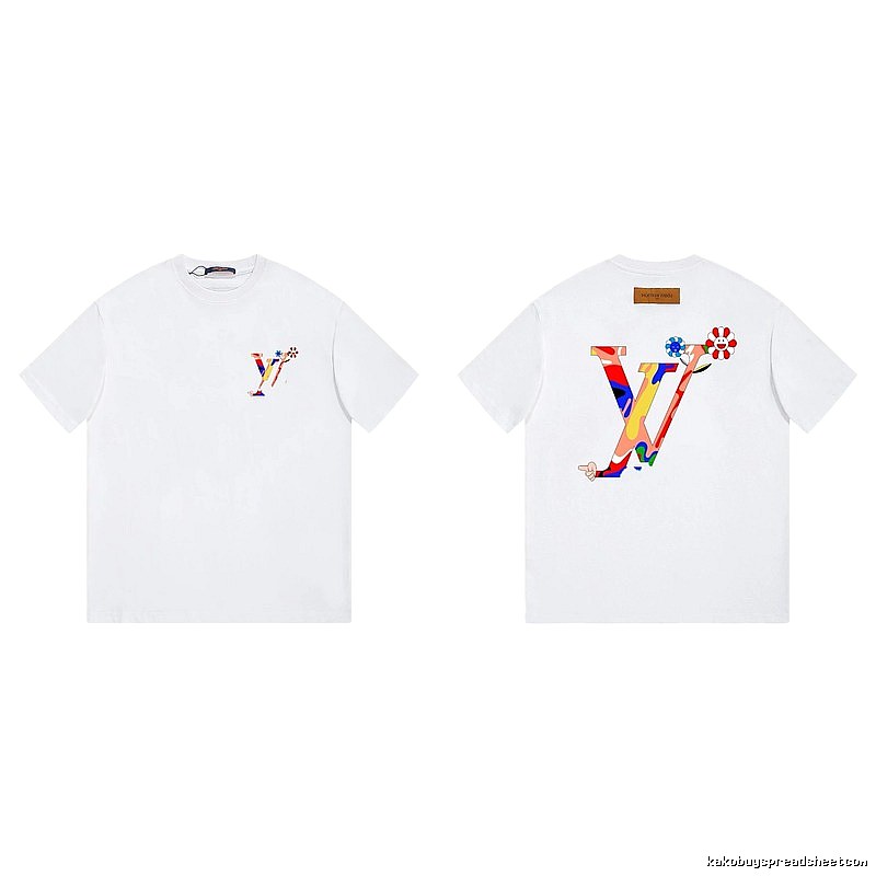Louis Vuitton Sunflower Streetwear Style White T-shirt