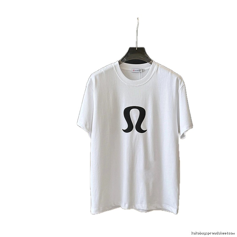 lululemon Classic Logo Casual Style White T-Shirt