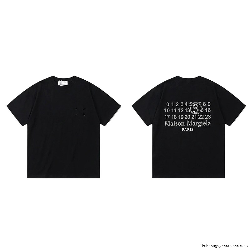 Maison Margiela black T-shirt with digital printing