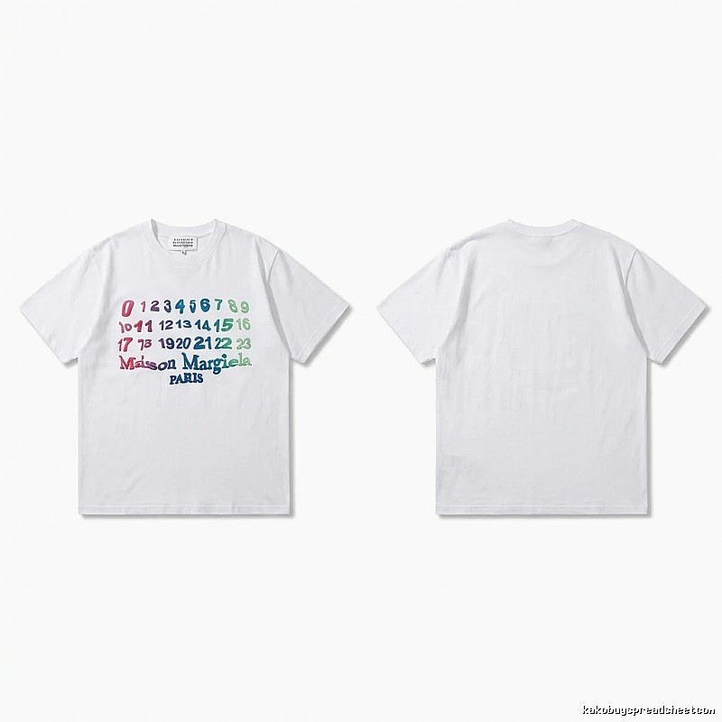 Maison Margiela digital-style white T-shirt