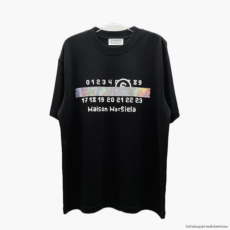 Maison Margiela Digital Trendy Black T-Shirt