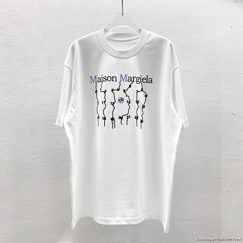 Maison Margiela Digital Trendy Cool Style White T-Shirt