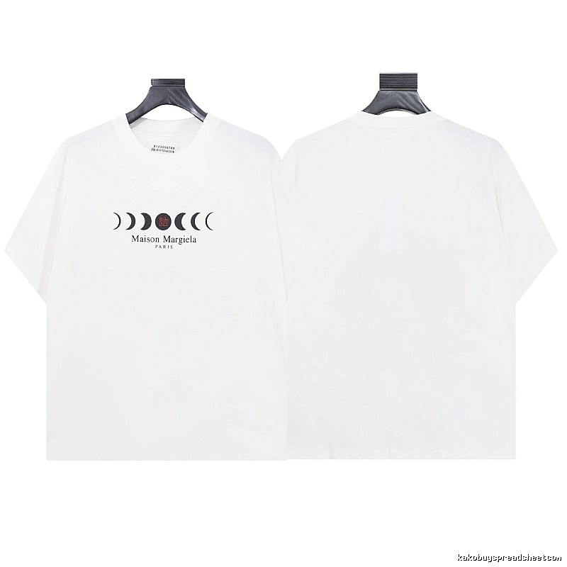 Maison Margiela Lunar Phase Minimalist Style White Short Sleeve T-shirt