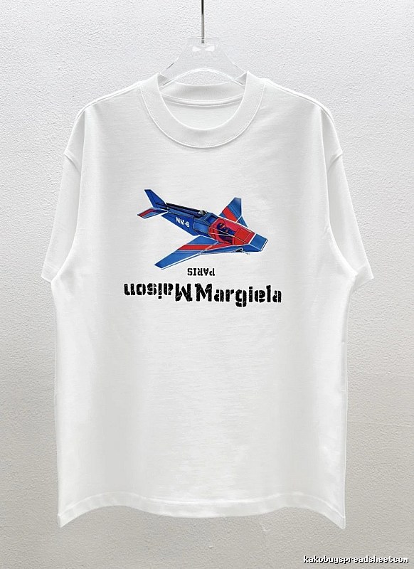 Maison Margiela MM6 Fighter Jet Print White T-Shirt