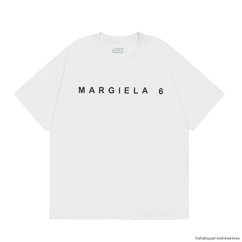 Maison Margiela MM6 Minimalist Style White Short Sleeve T-shirt