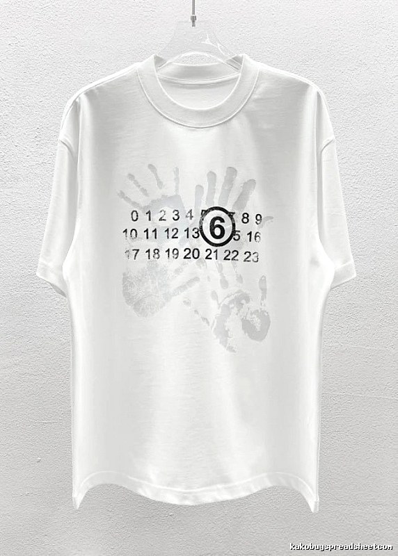 Maison Margiela MM6 Street Style White T-Shirt