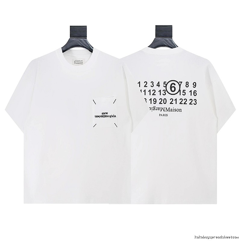 Maison Margiela MM6 Streetwear Brand White Short Sleeve T-shirt