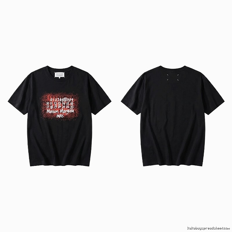 Maison Margiela Printed Style Black T-shirt