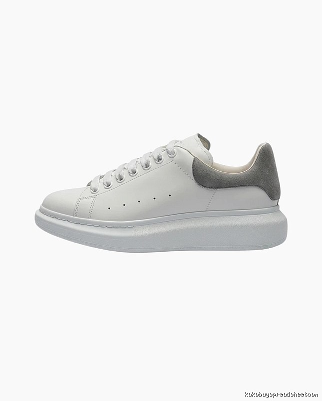 McQueen thick-soled casual white and gray shoes