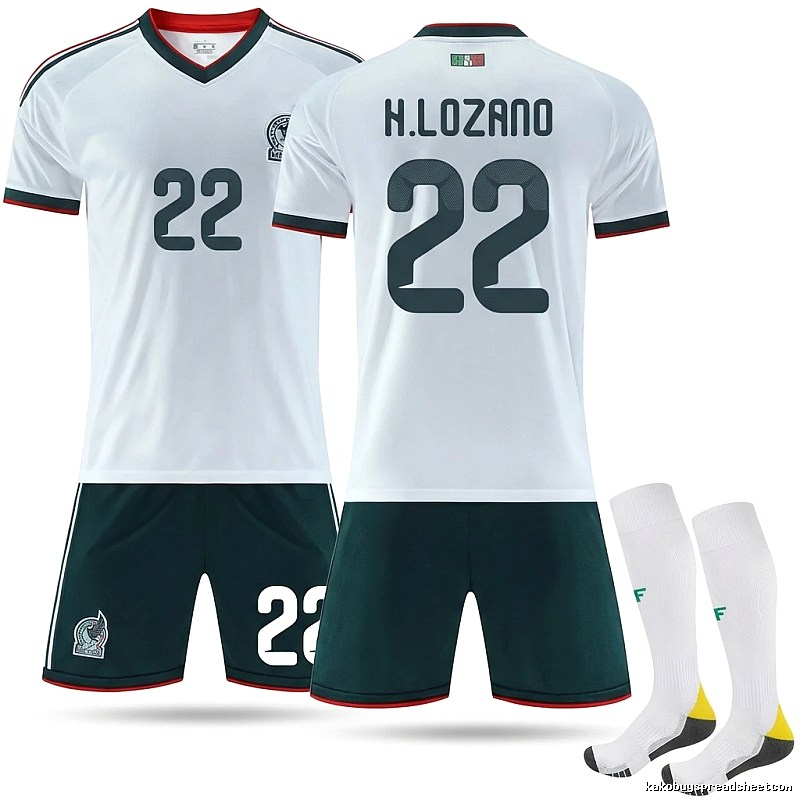 Mexican No. 22 white football jersey