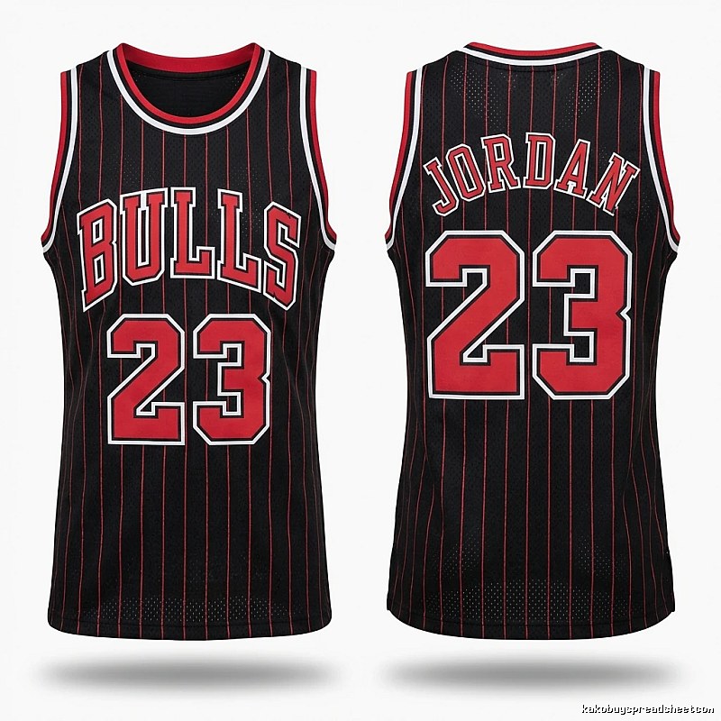 Michael Jordan No. 23 black and red jersey