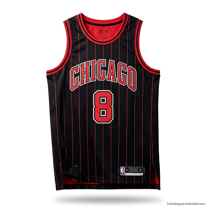 Michael Jordan striped jersey