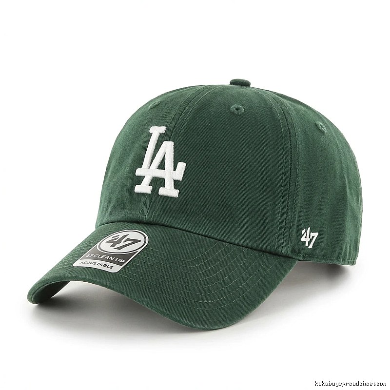 MLB baseball style dark green baseball cap