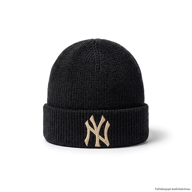 MLB classic style black knitted hat
