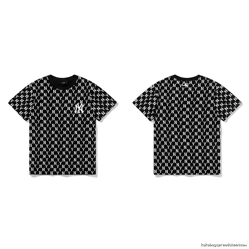 MLB full - print style black and white T - shirt
