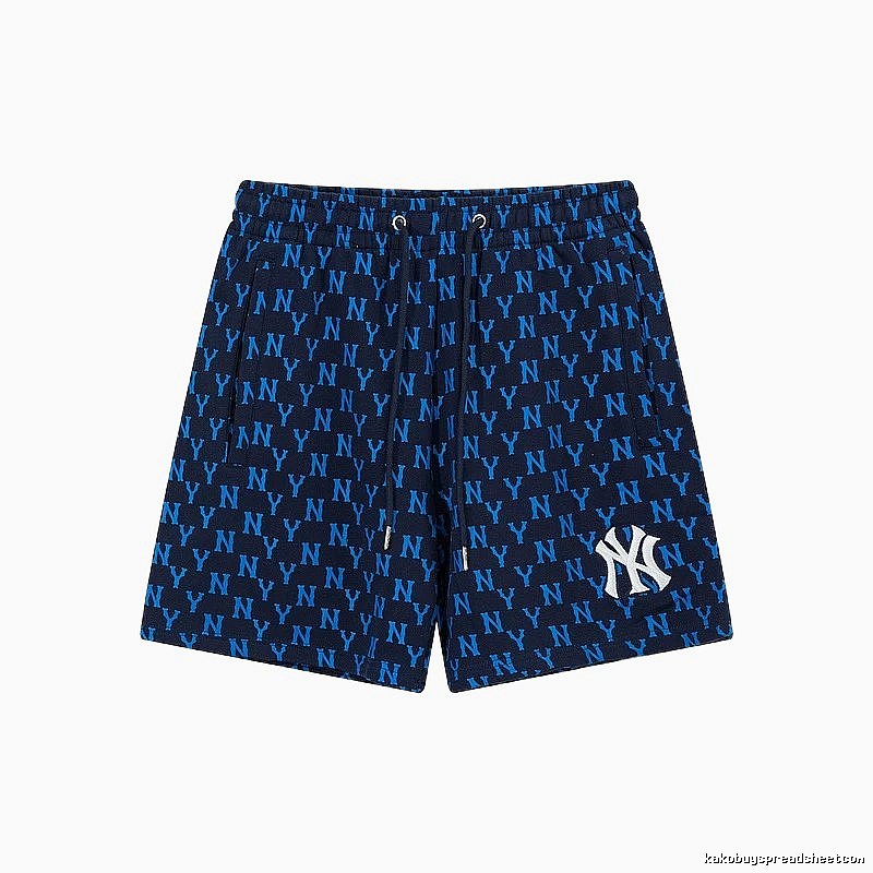 MLB full-print style dark blue shorts